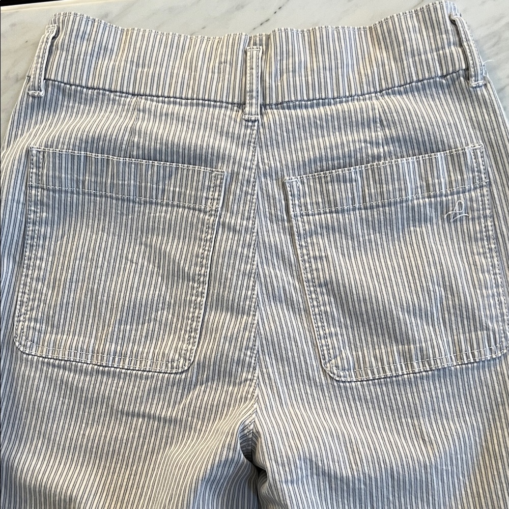 DL1961 Hepburn Wide Leg Striped  Chinos - Picture 6 of 9